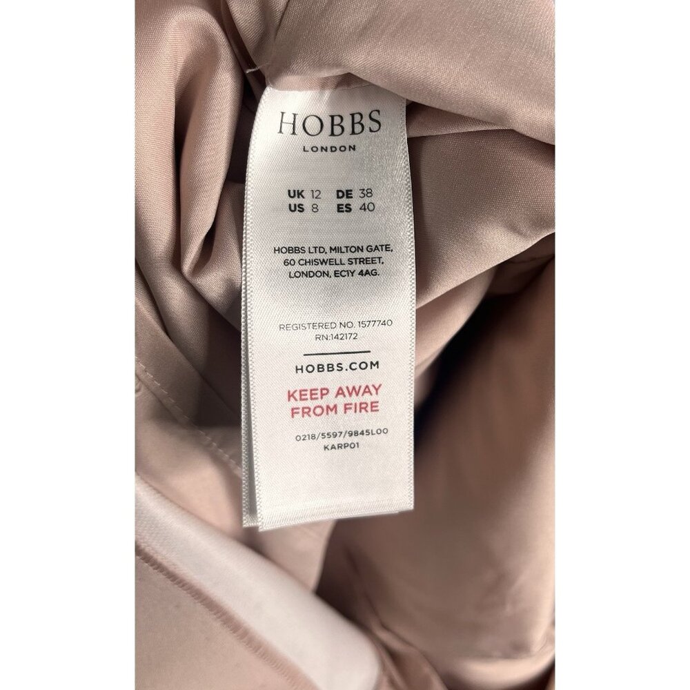 HOBBS LONDON Women's Pale Pink Notch Square Neck Sheath Dress US 8 - Picture 7 of 11